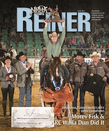 Carpenter, second from left, at the 2014 NRHA European Futurity in Kreuth, Germany.
