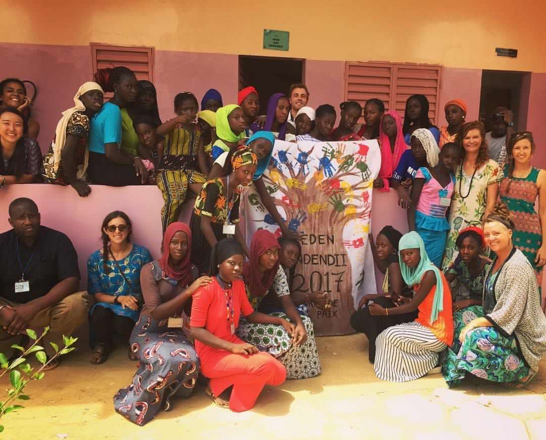 Peace Corps - celebrating the end of a girls education camp with other volunteers