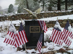 A memorial to Jason Dahl erected in the Ken Caryl Ranch subdivision near the street where he lived.