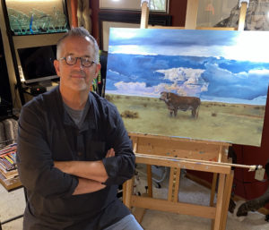 Blake Welch in his home studio.