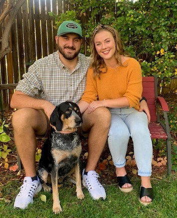 Jake and Jenny Bennett with their dog Aggie